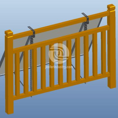 solar panel wall balcony fence mounting structure system